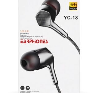 هندزفری سیمی YC-18 های‌فای با نویز ایزولیشن و میکروفون – مدل Hi-Fi Audio